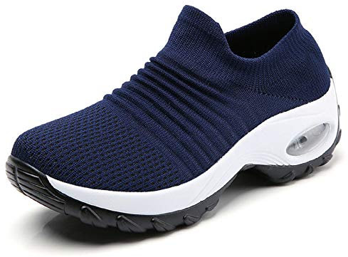 Damen Sportschuhe Laufschuhe Trekking rutschfest Fitness Komfort Fashion Schuhe Blau Größe 39