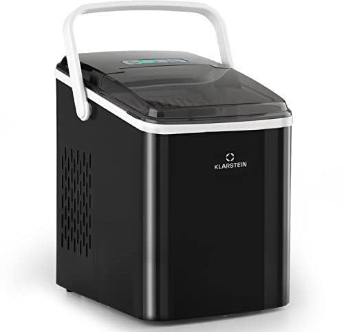 Klarstein Arctic Porter Eiswürfelmaschine Klein, Mini, für Große & Kleine Eiswürfel, 2L Eiswürfelbereiter, mit Touch Control, Selbstreinigend, 12kg/24h