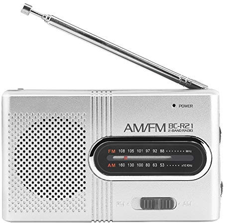 Mini Radio, Radio inalámbrica Radio Am/FM portátil Universal Altavoces estéreo Receptor Reproductor de música con Altavoz Incorporado y Conector para Auriculares estándar