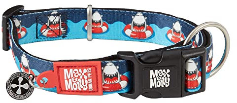 Max & Molly Hundehalsband, Welpenhalsband mit Powerschnalle, lustiger Stil für kleine, mittlere, große Hunde & Welpen, wasserdicht, bequem, verstellbar, inklusive Gotcha QR-Code Pet ID