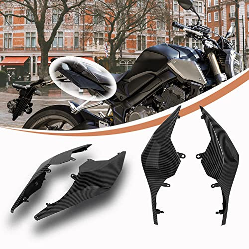 Lorababer Motorrad Kohlefaser-Look Hinten Beifahrersitz Seitenverkleidung Abdeckung kompatibel mit CB650R CBR650R CB 650 R CBR 650 R 2019 2020 Heckverkleidungs-Kit