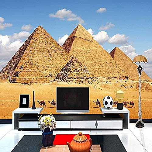 XiuTaiLtd Wandbild Tapete Classic Ägypten Pyramide Wanddekoration Wohnzimmer Schlafzimmer Freundliche Dekorative Tapete Für Wohnzimmer Fototapete 3D Tapete Effekt-200x100 CM