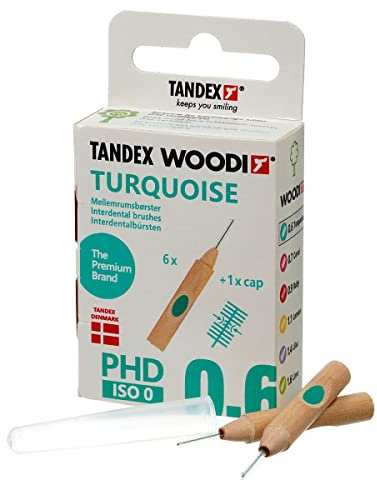 Interdentalbürsten, Türkis, PHD 0,6, ISO 0, 6 Stück