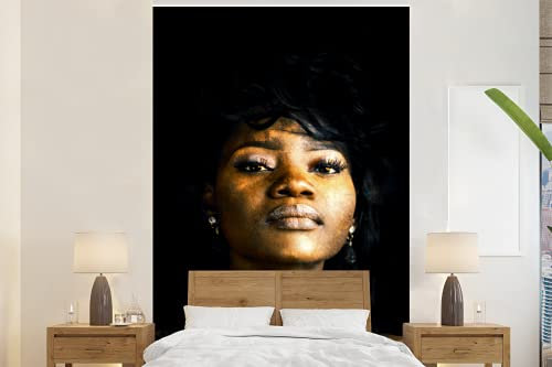 Selbstklebend Tapete Wandpapier Wandaufkleber Fototapete Tapeten Wanddeko 155x240 cm Frau - Farbe - Lehm