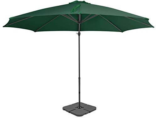 Suiwen Parasol Parasol de Jardin Exterieur Parasol Balcon Parasol Store Exterieur Terrasse Parasol avec Base Portable Vert y