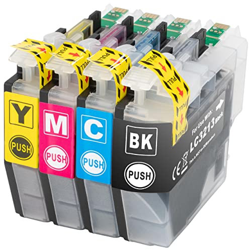 ESMONLINE 4er Set kompatible Druckerpatronen ersetzt Brother LC-3213 (LC-3211) DCP-J770 -J772DW -J774DW MFC-J490DW -J491DW -J497DW -J890DW -J895DW