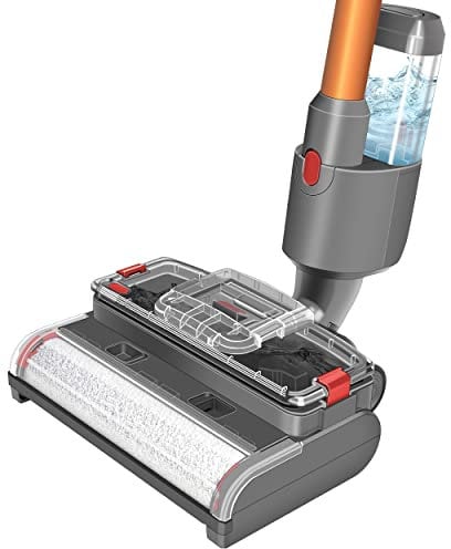 Italdos Bürste Wischaufsatz kompatibel für Dyson V7 V8 V10 V11 V15 Staubsauger, Elektrischer Bodenwischer mit sauberem und schmutzigem Wassertank, Reinigt und Trocknet Gleichzeitig Harte Böden