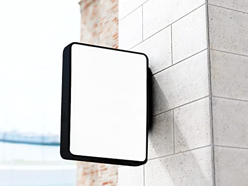 Panneau lumineux à LED rectangulaire illuminé double face 60 cm x 80 cm - Noir