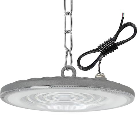 Toobettp UFO LED Industrial 150W, 15000LM para Naves, 6500K Impermeable IP65 Foco para Patio, Garaje, Fábrica, Taller