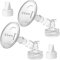 PumpMom 21mm Flanges and Duckbill Valve Compatible with Spectra S2 S1 9 Plus Synergy Gold Breast Pump Parts, Not Original Spectra Pump Parts (21mm)