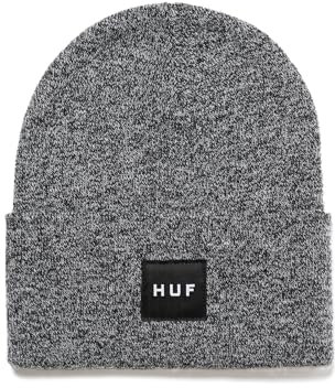 HUF Melange Box Logo Beanie, Schwarz , Einheitsgröße