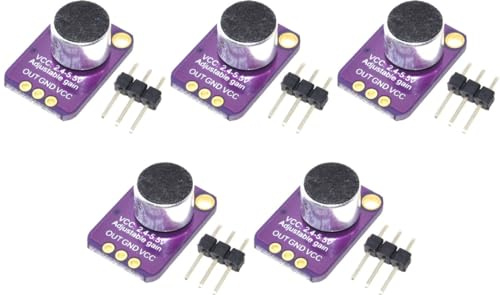 TECNOULAB 5pcs GY-MAX4466 electret microphone amplifier MAX4466 adjustable gain module