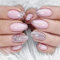 Kyzistn Press On Nails - Nude Pink Short Length Fake Nails - Square False Nails - Fashion Fake Nails for Women Girls Nail Art Accessories