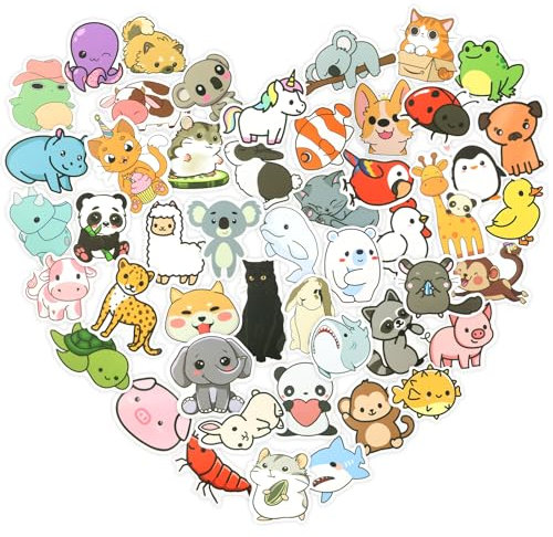 RISVOWO Aufkleber Kinder, 50 Stück Wasserfeste Stickers, Vinyl Aufkleber, Sticker kinder für Skateboards, Helme, Water Bottle, Tablets, Schultaschen, Kühlschränke, Fahrräder, Tischplatten