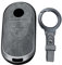 KUNIO Coque de clé Convient pour Mercedes Benz Classe C W206 Classe S W223 C200 GLC 2023 2022 2021 2020 Protection de clé Alliage de zinc Boîtier en cuir Étui porte-clés, gris b