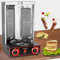 Eastnmythet Horno asador Vertical con Bandeja recolectora de Aceite, máquina Doner Kebab giratoria de 360° a Gas de Acero Inoxidable