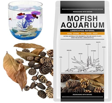 Aquarium – Erlenzapfen, Garnelen, Kegel, Betta-Fisch, fördert die Zucht von Süßwassertanks, Aquarium, Botanicals, Tannine, Betta-Fische, Garnelenwasser inklusive Longan-Blättern für Süßwasser und