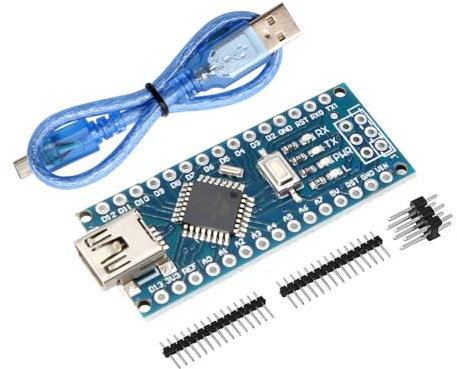 Nano Mini USB V3 Board with Cable, AYWHP 1PCS Nano Board 328P, CH340G Chip 5V 16M, Microcontroller Compatible with Arduino Nano (Mini USB Port)