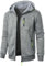 Aoouekul Herren Hoodie Sweatjacke Langarm Pullover Zip Kapuzenpullover Sweatshirts Mode Kapuzenjacke Männer Kapuzenpulli mit Reißverschluss Sport Style Casual (Hellgrau,S)