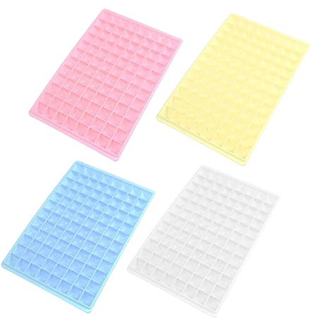 TOPBATHY Bandeja para Moldes de Cubitos de Hielo en Miniatura 96 Cubitos en Forma de Diamante Ecológica Segura para Tazas