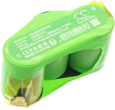 TECHTEK Battery 2000mAh compatible with [Black & Decker] KC9036, KC9039 replaces 3HR-4/5SC, 499055-04