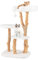 GOPLUS Arbre a Chat 59 x 49 x 110 CM à 4 Niveaux en Bois Massif avec Plateforme en Peluche Douce, Perchoir, Hamac, Charge 10 KG, 2 Griffoirs en Jute, Arbre à Chat pour Se Reposer, Jouer et Aiguiser