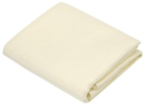 sourcing map Cream Speaker Mesh Grill Cloth (not Cane Webbing) Stereo Box Fabric Dustproof Cloth 35cm x 150cm 13.8 Inches x 59 Inches
