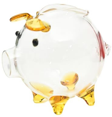 Kristall Sparschwein Transparent Schweinefleisch Spardose Münze - Unzerbrechlich Entzückend Kreativ Klein Geburtstag Schwein Währungsbank Währung Spardose Geldbank Transparent Karen