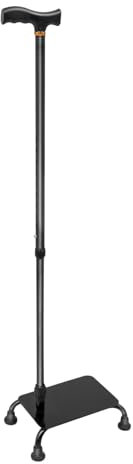 Treppensteigstock mit Halben Stufen, Treppenlifts Hilfe Stock mit 4 Zinken Quad Base, 10 Verstellbare Höhen 85-105cm, Unterstützt Gehstöcke Mobilitätshilfe für Senioren