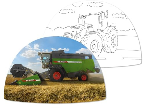 8 Platzsets und Malunterlagen * FENDT Traktor * für Kinderparty und Kindergeburtstag | Trecker Bauernhof Farm Landwirtschaft Unterlagen Tischsets Kinder Party Sets