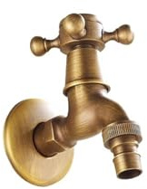 Robinet Vintage pour Salle de Bain Robinet à Double Usage Vintage for Salle de Bain, Robinet Mural Simple for Eau Froide, Machine à Laver, évier, vadrouille, Piscine, Robinet de Jardin extérieur(A)