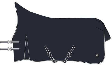 Imperial Riding Outdoordecke Basic 200g, abnehmbares Halsteil, mittelschwere Outdoordecke, wetterfestes Material, Gehfalte, 600D Polyester, Kreuzbegurtung, Schweif - & Beinschnüre, Navy, 125