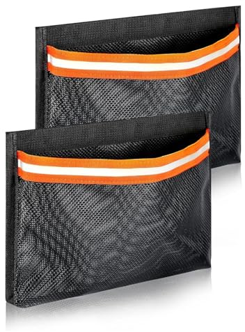 Fabater 2 sacchetti di immagazzinaggio in rete adesivi per barca, 10 x 7 in organizzatore marino impermeabile per attrezzi e accessori da barca, supporto adesivo solido per console centrale