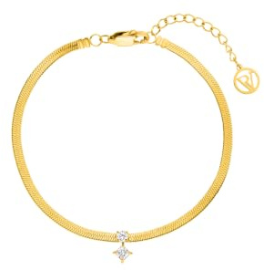 PAUL VALENTINE - Damen Armband Edelstahl - Zirkonia Anhänger