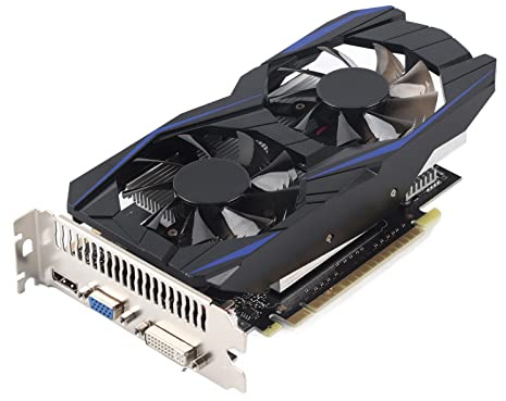 VBESTLIFE Carte Graphique 1050Ti 4 Go, GPU DDR5 128 Bits, Carte Vidéo de Jeu PCIE 2.0 700 MHz, Carte Graphique pour Ordinateur de Bureau avec Double Ventilateur de Refroidissement
