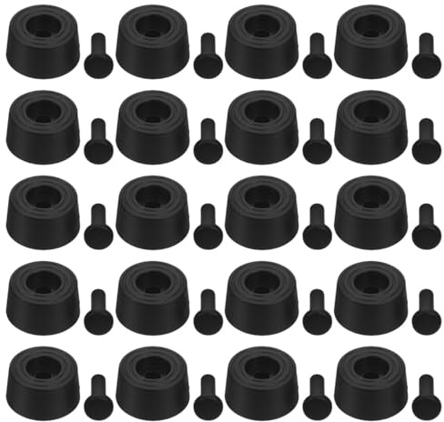 DIYEAH 25Pcs Push-in Shock-Absorbing Case Feet for Pc Chassis - Anti-Slip Computer Case Pads for Stability and Noise Reduction - Desktop Computer Feet Extender 0.71In Size
