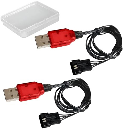 Cargador de batería sm4p de 7,4 V (negativo) Li-ion Li-po USB 2S cargador de baterías para pistola de airsoft, excavadora doble águila, coche RC
