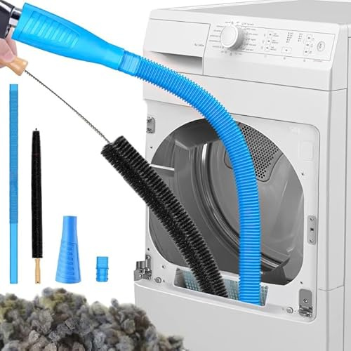 2pcs Dryer Vent Cleaner, Tumble Dryer Cleaner, Tumble Dryer Attachment, Dryer Lint Vacuum Attachment, Flexible & Universal, with Hose Attachment And Lint Brush, For Washer And Dryer
