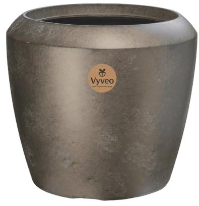 Vyveo - Blumentopf Liora - 56x48 - Gold metallic - Blumentopf für den Innen- und Außeneinsatz - Übertopf - Pflanztopf - Pflanzgefäß