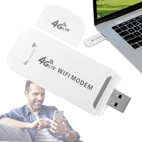 4G USB WiFi Modem - 9.5cm USB Dongle Adapter, Mobile Internet Device, PC Compatible Plug and Play | High Compatibility WiFi Connection Tool for Laptops, Phones