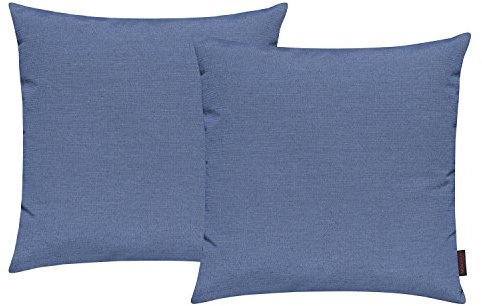 Magma Heimtex Fino Kissenhülle ca. 50 x 50 cm Farbe 10 Blau (2er Set)