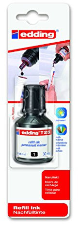 edding Nachfülltinte edding T 25, f.edding Perm.m,30 ml,schwarz