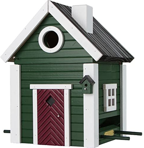 Wildlife Garden WG107 Multiholk Jagdhaus - Der Kombinierte Vogelfutterhaus und Nistkasten/Vogelhaus aus Holz