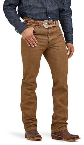 Wrangler Herren Jeans Cowboy-Schnitt Slim Fit - Braun - 35W / 32L