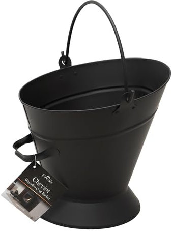 JVL Cheviot Waterloo Black Iron Fireside Fire Coal Log Bucket