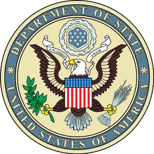 Department of State USA Eagle Seal Hochwertigen Auto-Autoaufkleber 12 x 12 cm