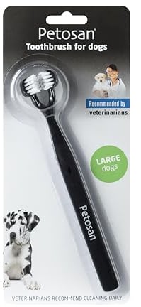Petosan Doppelköpfige Zahnbürste, Zahnreinigungszubehör für große Hunde
