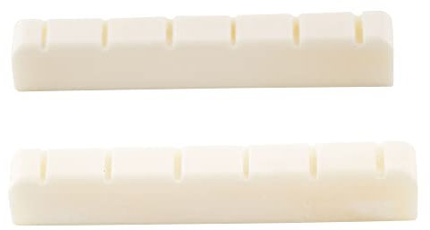 Musiclily Slotted 6 String Classical Guitar Bone Nut,DJ-03 52x6x9/8.5mm (2 Pieces)