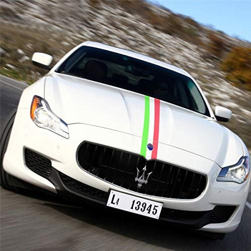 StickersLAb - Fascia Banda Adesiva Tricolore Bandiera Italia a Strisce in 4 Misure (2,5cm, Lunghezza - 1 Metro)