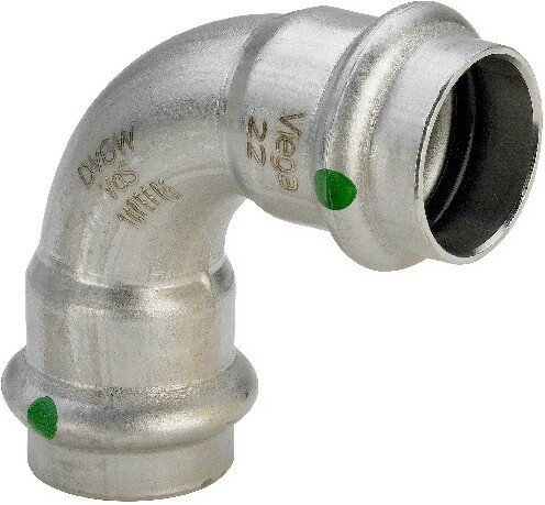 Viega 2316 - Kurve Sanpress 90° 2316 Durchmesser 42mm Edelstahl